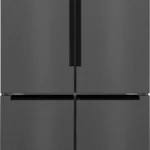 Série 4 Réfrigérateur multi-portes congélateur en bas 183 x 90.5 cm Acier brossé noir anti-traces, Total No Frost